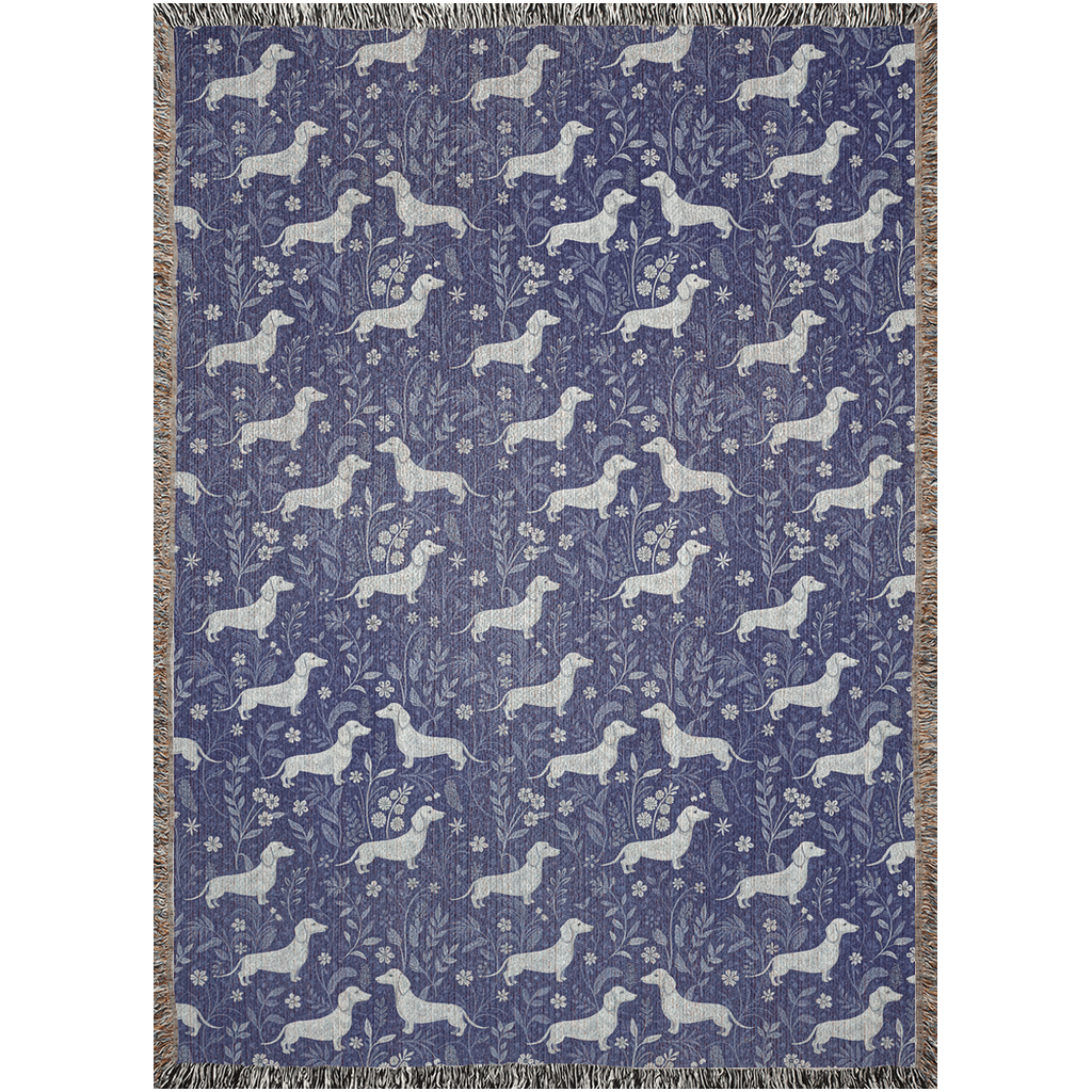 Dachshund Dreams Woven Blanket - Sorelle Gifts
