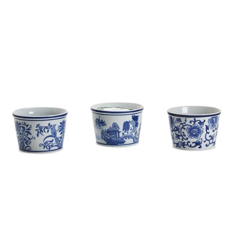 16 oz. Porcelain Chinoiserie Deli Container Holder - Sorelle Gifts