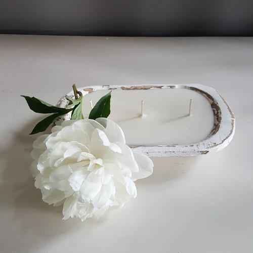 3 Wick Dough Bowl Candle - Elegant Home Decor and Aromatherapy