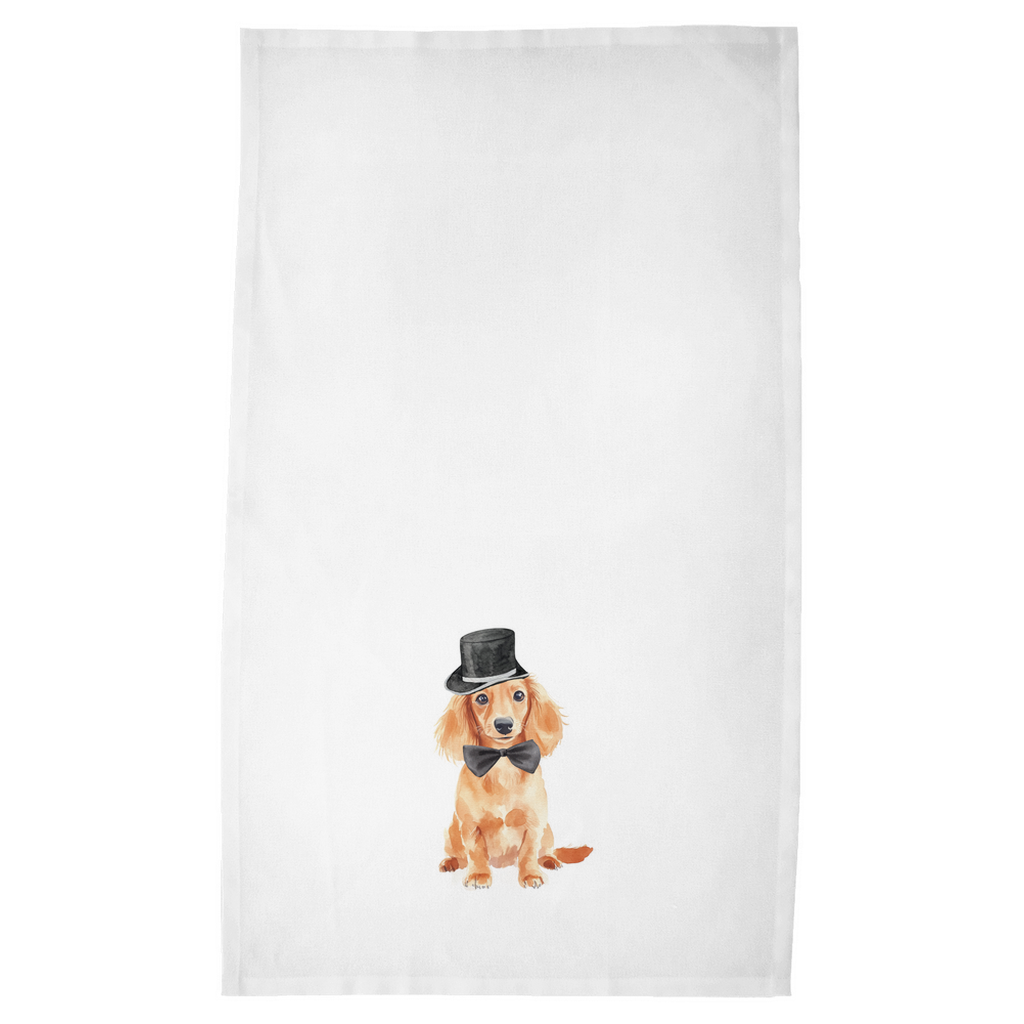 Gus the Groom Dachshund Tea Towel - Sorelle Gifts