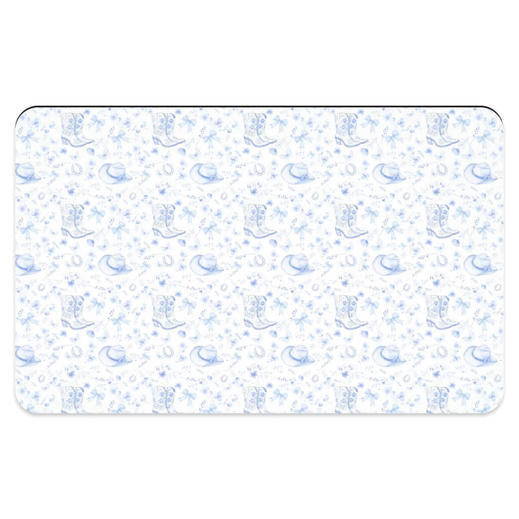 Tailored for Tails: Chinoiserie Cowgirl Pet Mat - Sorelle Gifts