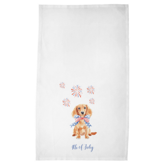 4th of July Dachshund Tea Towel - Sorelle Gifts