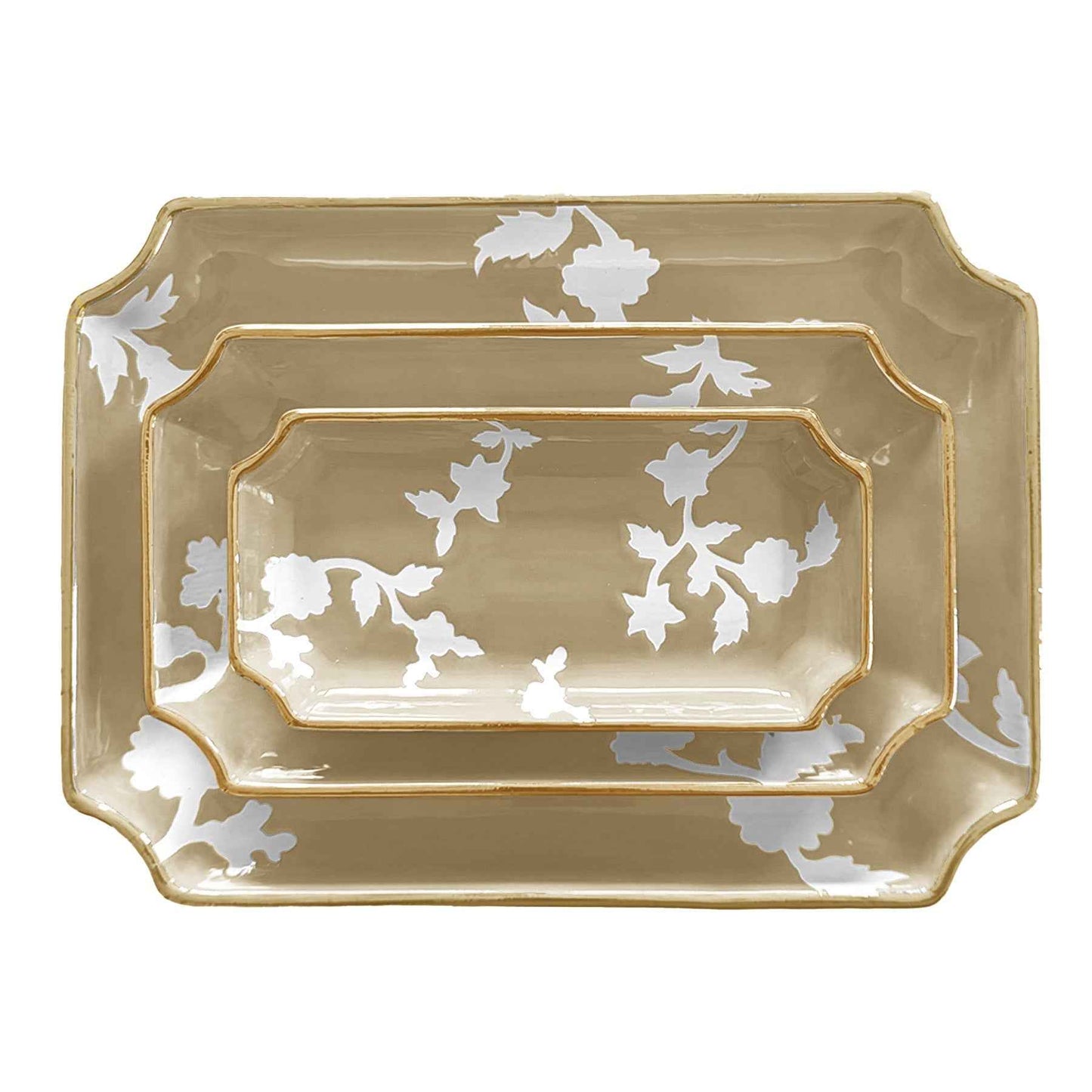 Chinoiserie Dreams Trays with 22K Gold Accent