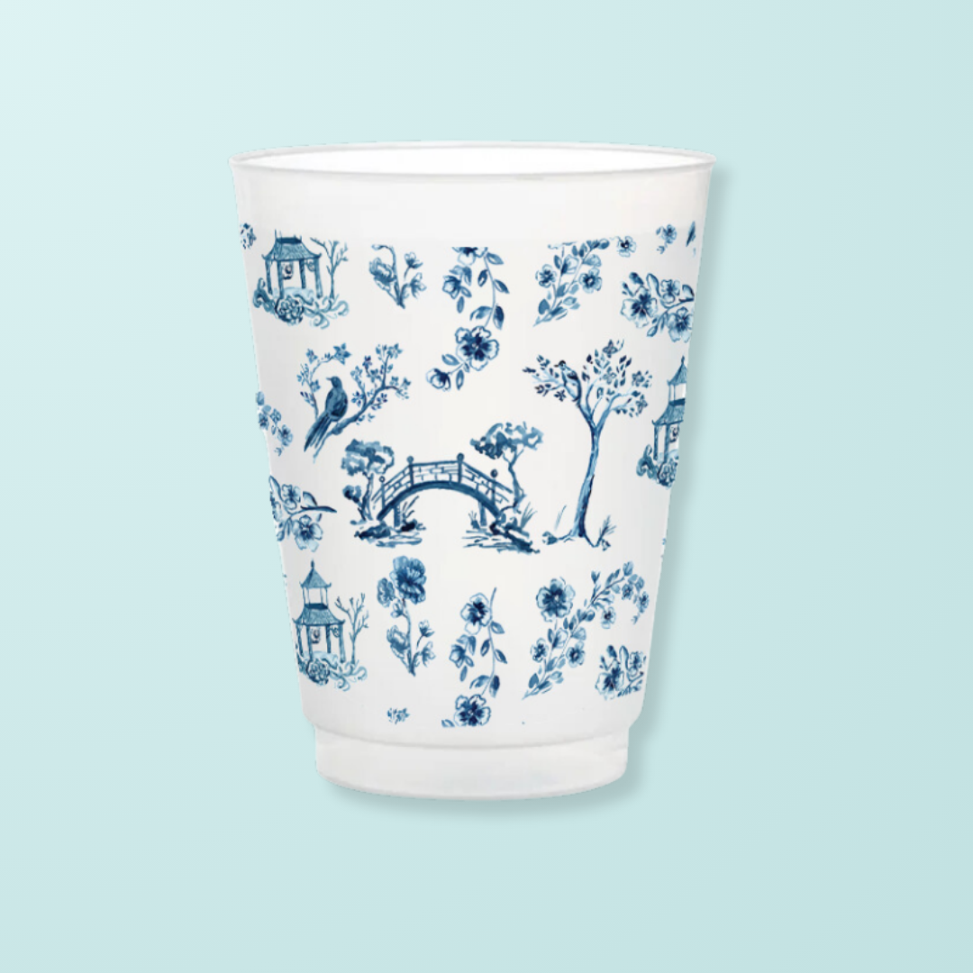 Chinoiserie Frosted Cups