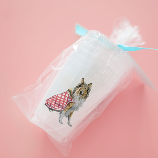 Collie Dog Frosted Game Day Cups