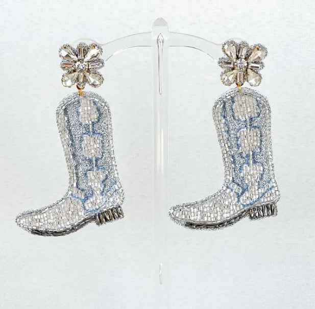 Darlin' Dolly Beaded Boot Earrings - Unique Western-Inspired Jewelry