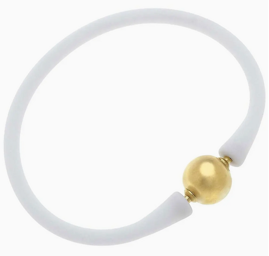 Bali 24K Gold Bracelet in White - Sorelle Gifts