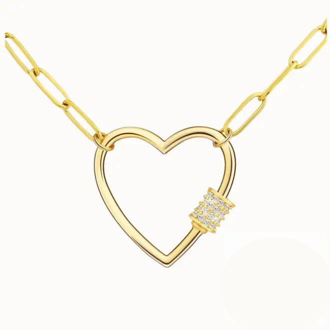 Parker Paperclip Heart Necklace ~ Deep South Originals