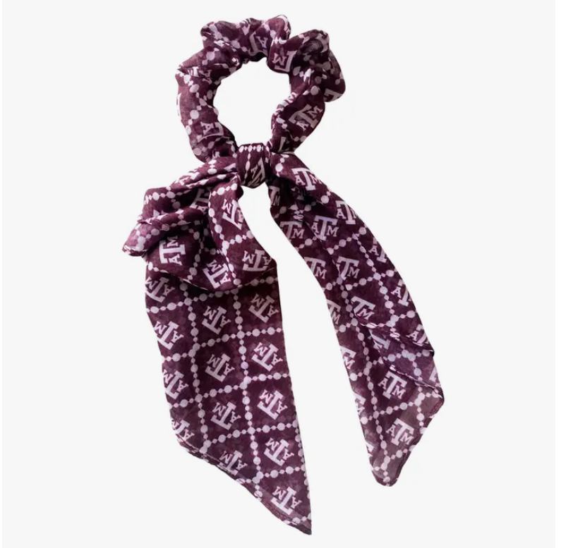 Texas A&M Aggie Game Day Scarf Scrunchie - Sorelle Gifts
