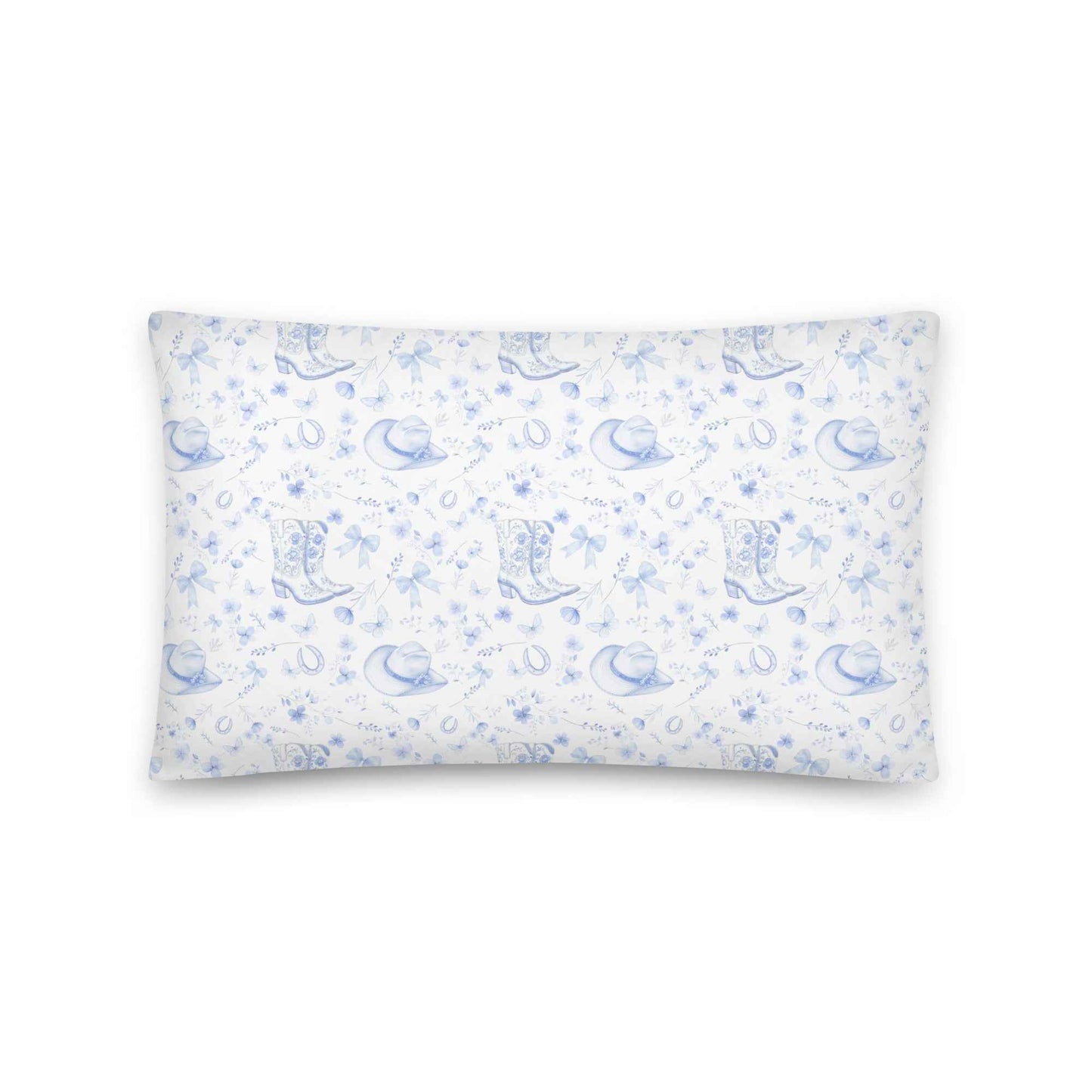 Tiny Toile Treasures Cowgirl Throw Pillow