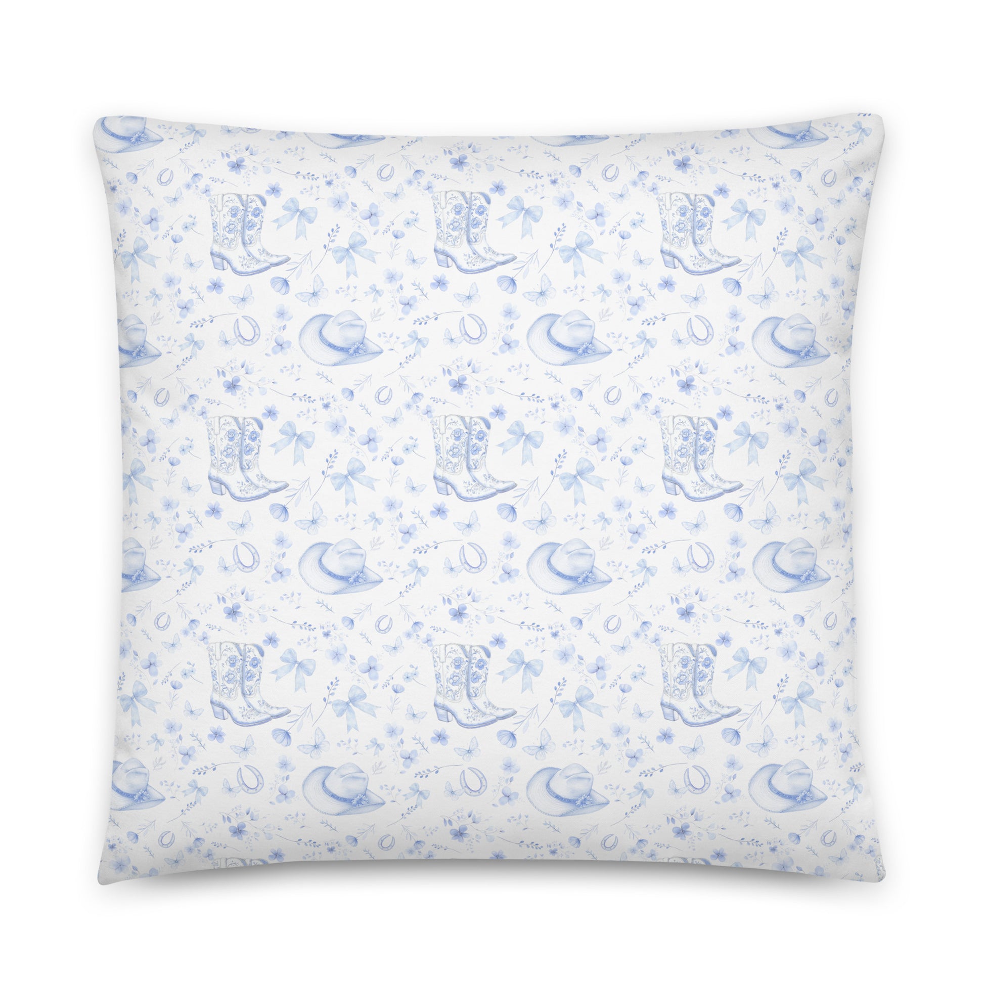 Tiny Toile Treasures Cowgirl Throw Pillow - Sorelle Gifts