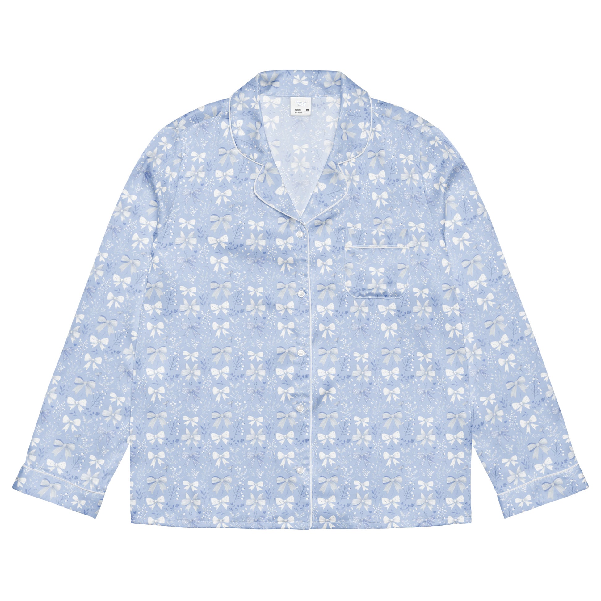 Bedtime Bows Long Sleeve Pajama Top - Sorelle Gifts