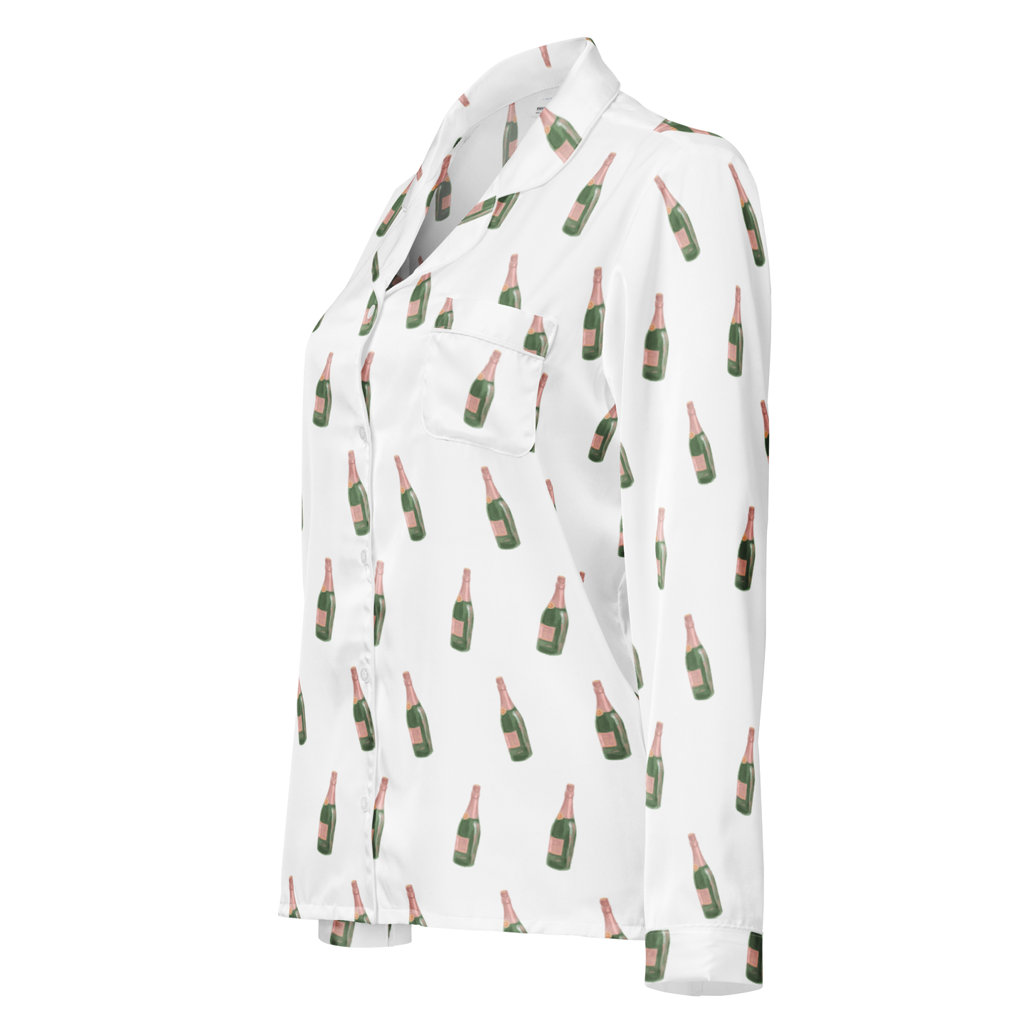 Bubbly Bliss Champagne Long Sleeve Pajama Top