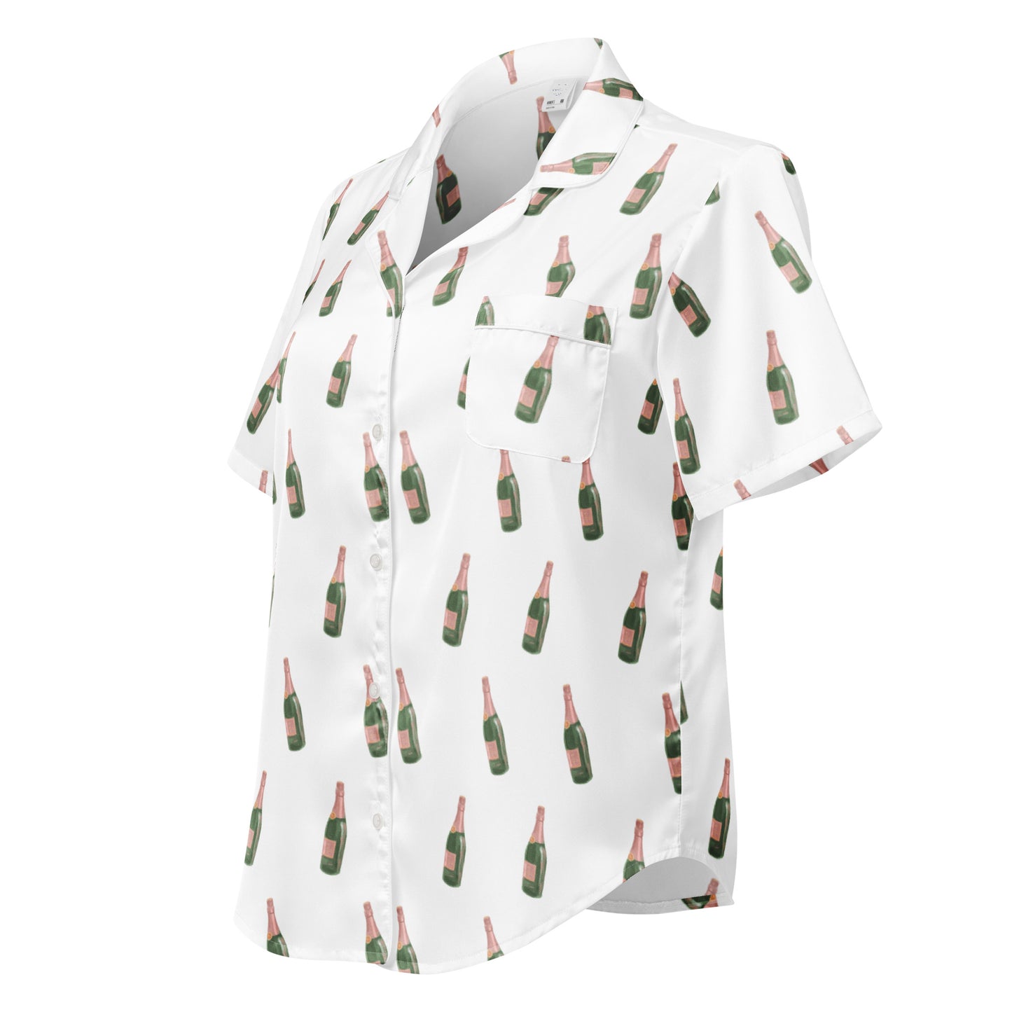 Bubbly Bliss Champagne Short Sleeve Pajama Top