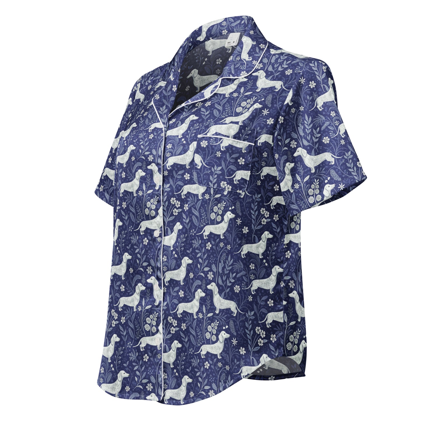 Dachshund Dreams Short Sleeve Pajama Top - Sorelle Gifts