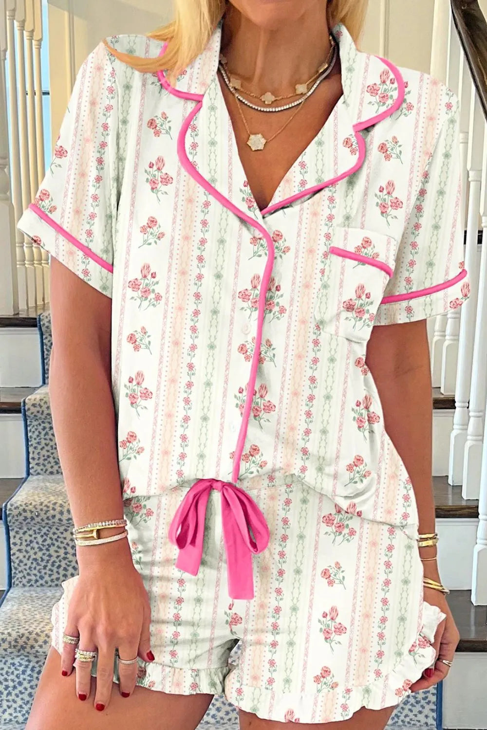 Playful Petals Pajama Set - Sorelle Gifts