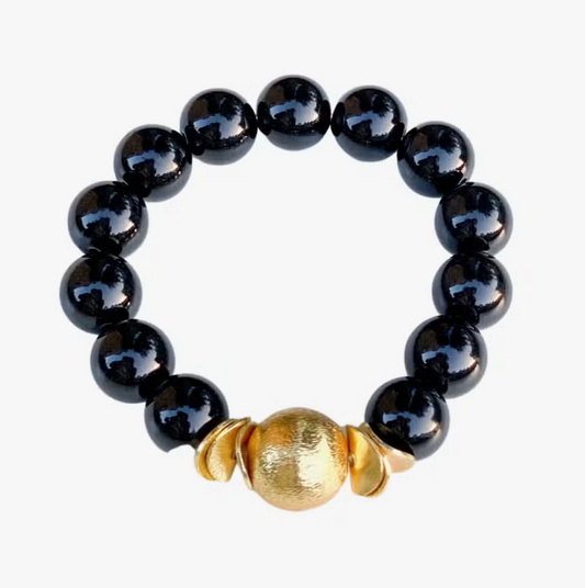 Candace Beaded Bracelet - Black - Sorelle Gifts