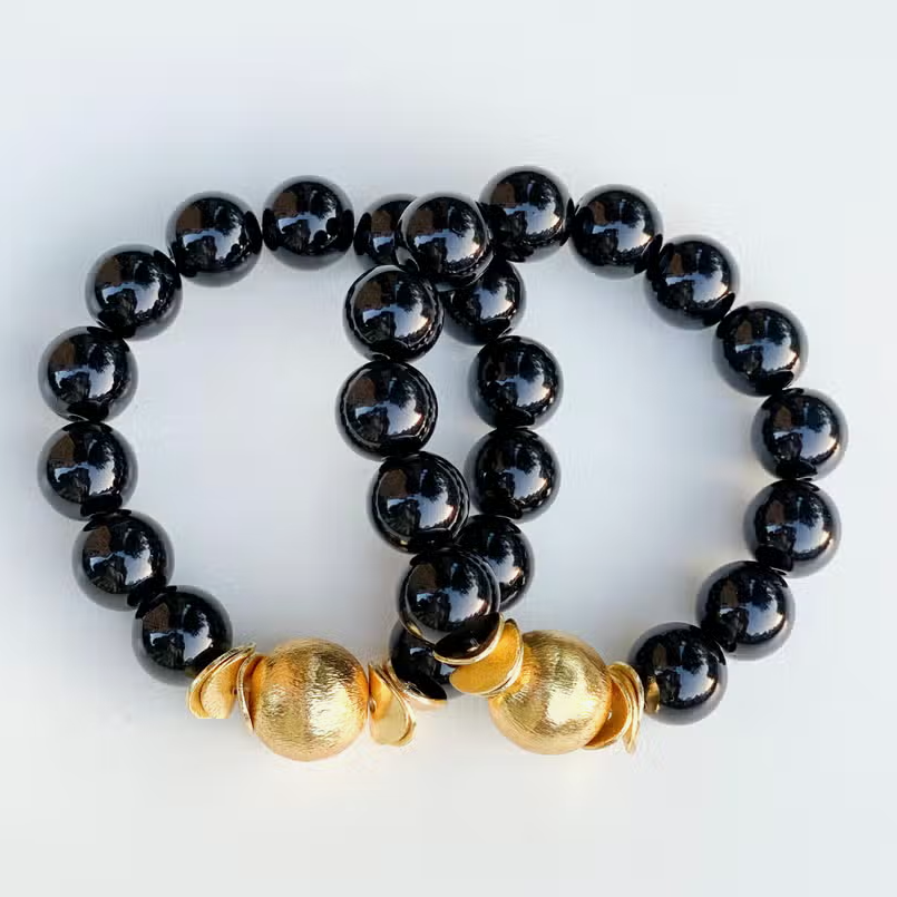 Candace Beaded Bracelet - Black