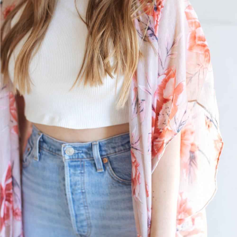 Blooming Floral Kimono - Elegant and Stylish Layering Piece