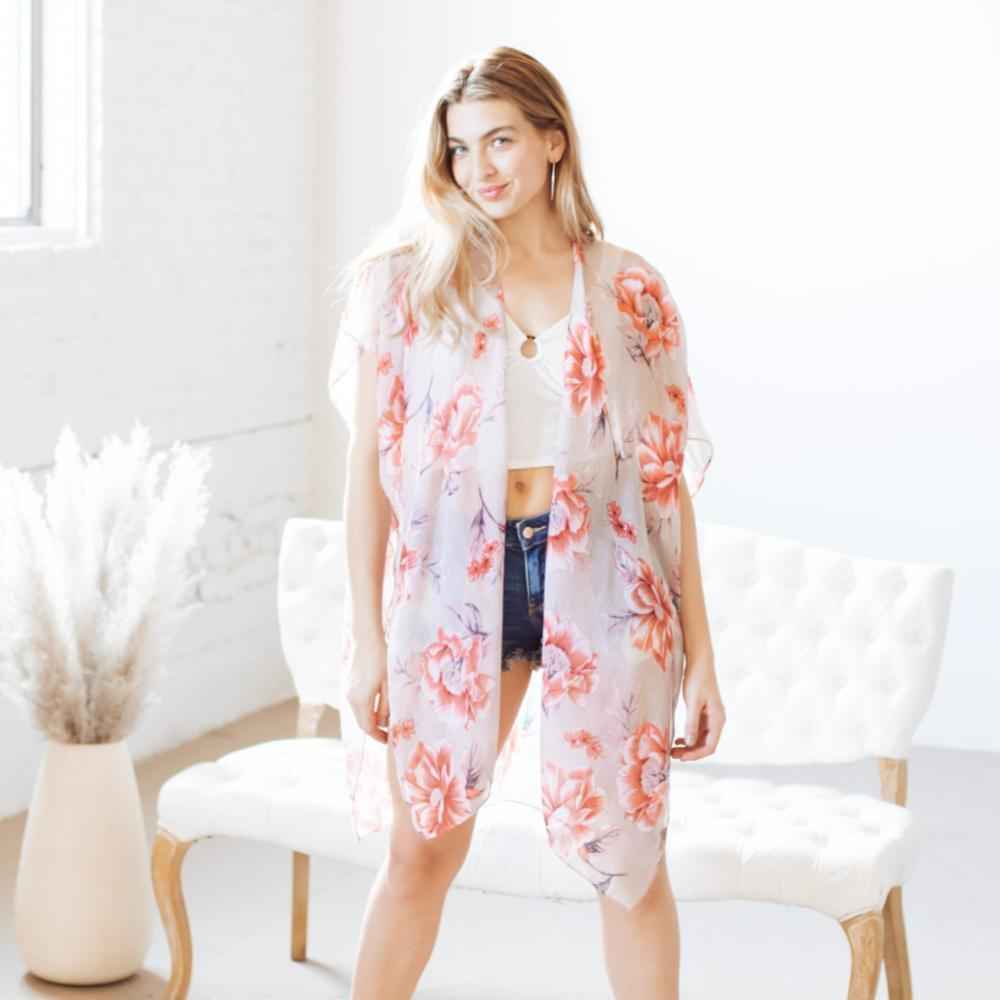 Blooming Floral Kimono - Elegant and Stylish Layering Piece
