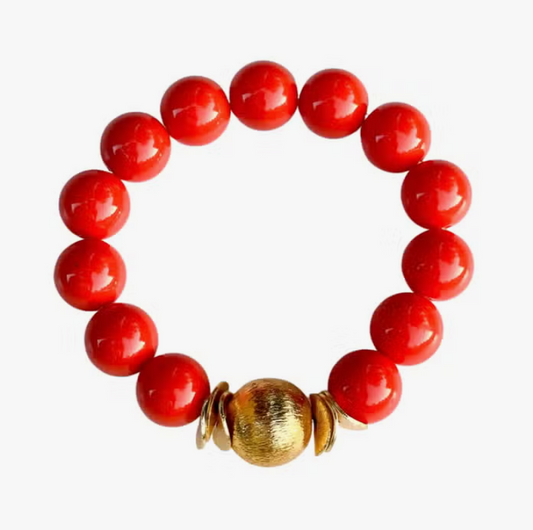 Candace Beaded Bracelet - Burnt Orange - Sorelle Gifts