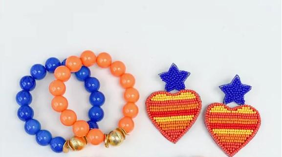 Candace Beaded Bracelet - Blue - Sorelle Gifts