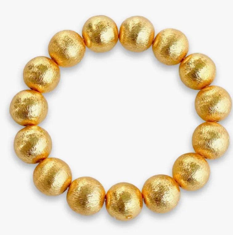 Silvertone Center Spacer Spinner Two Tone Christian Bead Bracelet, Girl's, Size: One size, Gold