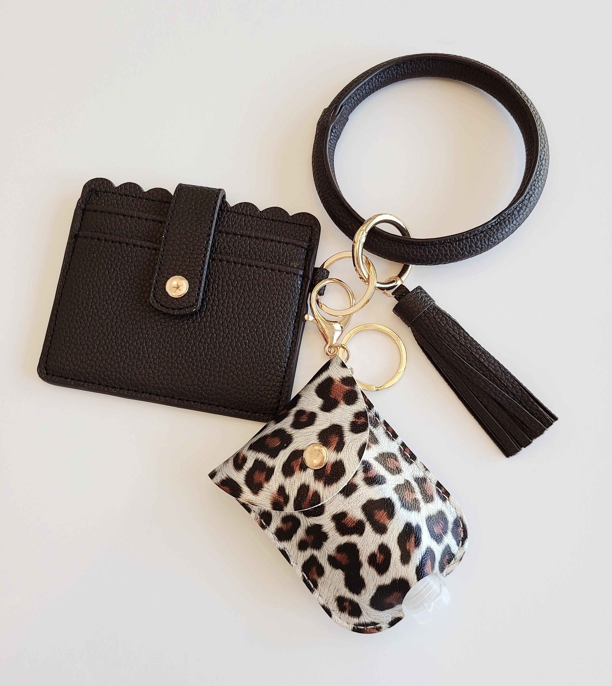 Cardholder with Keyring Bangle & Tassel - Stylish and Functional Accessory