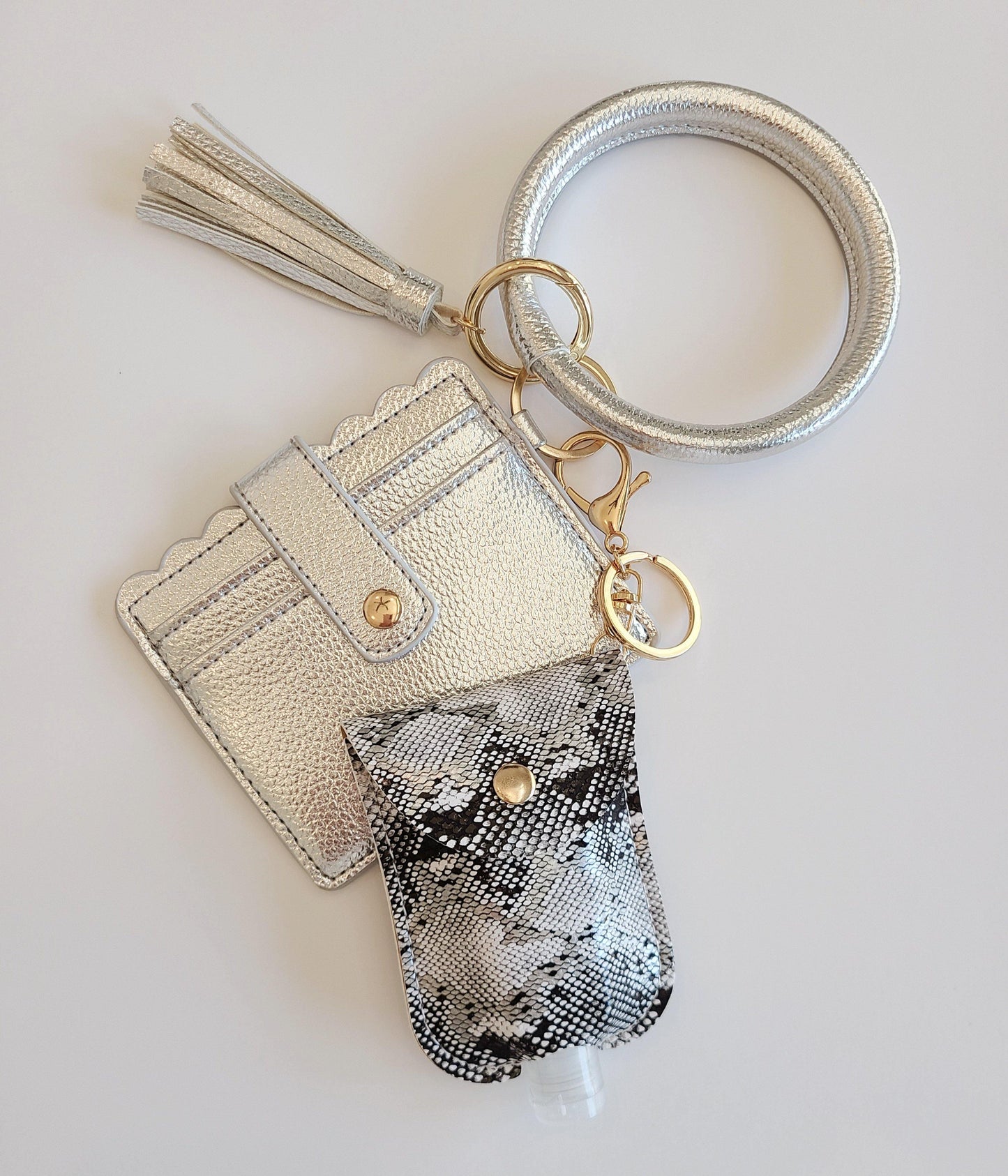 Cardholder with keyring bangle & tassel - Sorelle Gifts