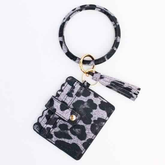 Cardholder with Keyring Bangle & Tassel - Stylish and Functional Accessory