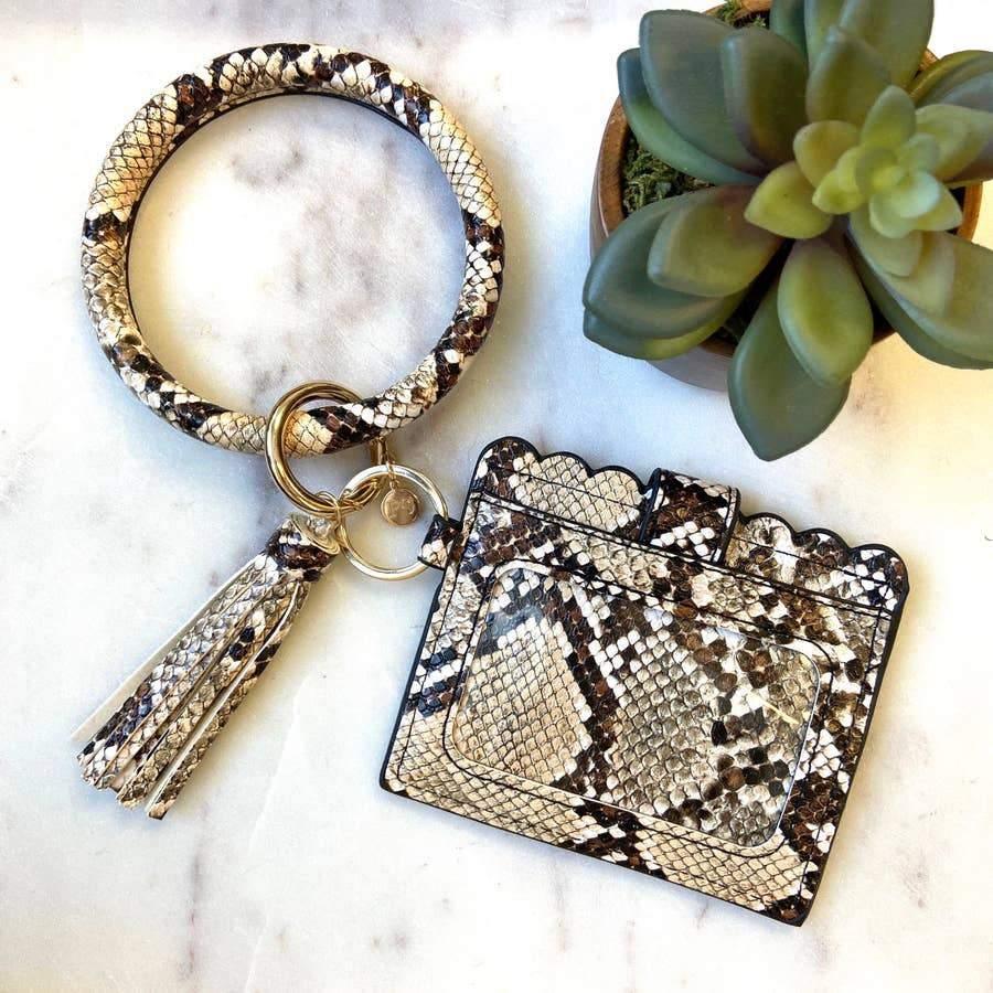 Cardholder with keyring bangle & tassel - Sorelle Gifts