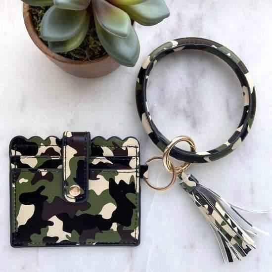 Cardholder with Keyring Bangle & Tassel - Stylish and Functional Accessory