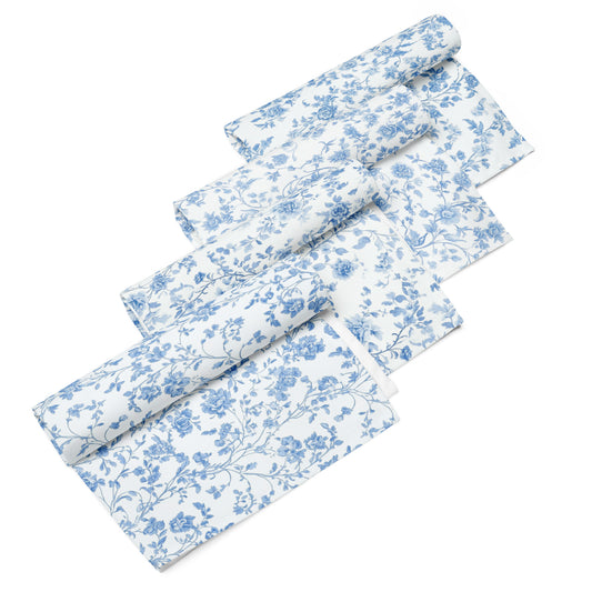 Heirloom Collection Blue Toile Cloth Napkin Set of Four - Sorelle Gifts