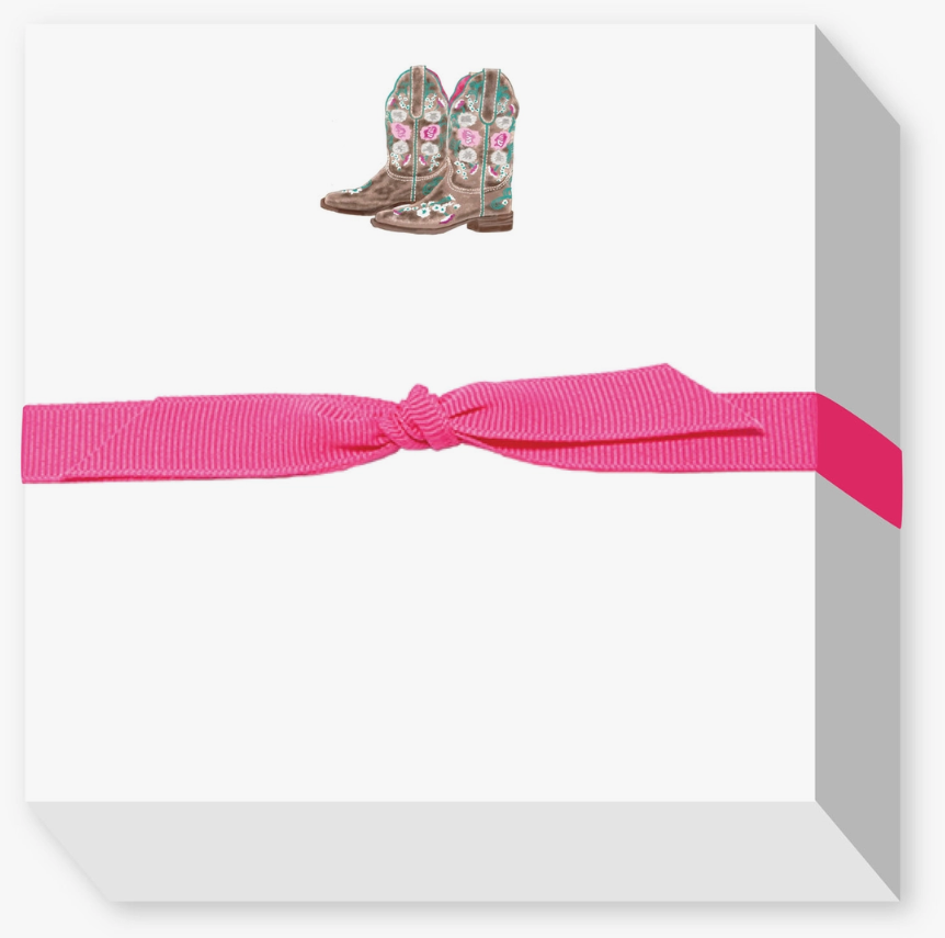 Let's Go Girls Cowgirl Boots Chubbie Notepad - Sorelle Gifts