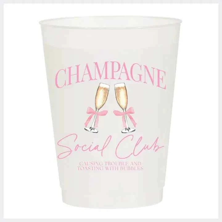 Champagne Social Club Frosted Cups for Fun Celebrations