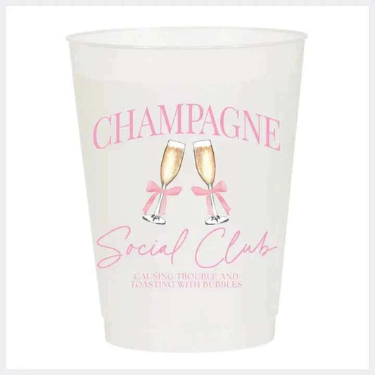 Champagne Social Club Frosted Cups for Fun Celebrations