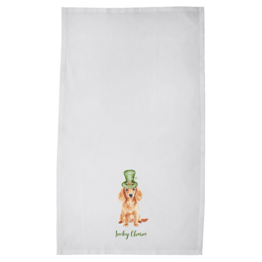 Lucky Charm Dachshund Kitchen Towel for Home and Gift