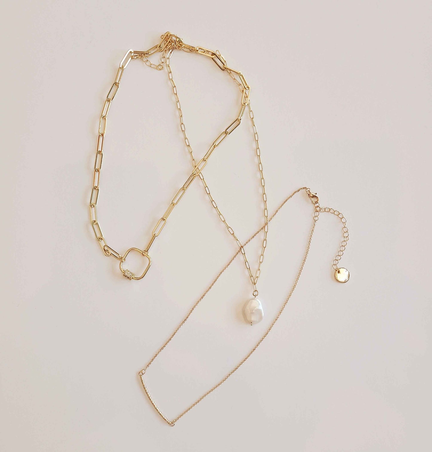 Delicate Gold Curved Bar Necklace