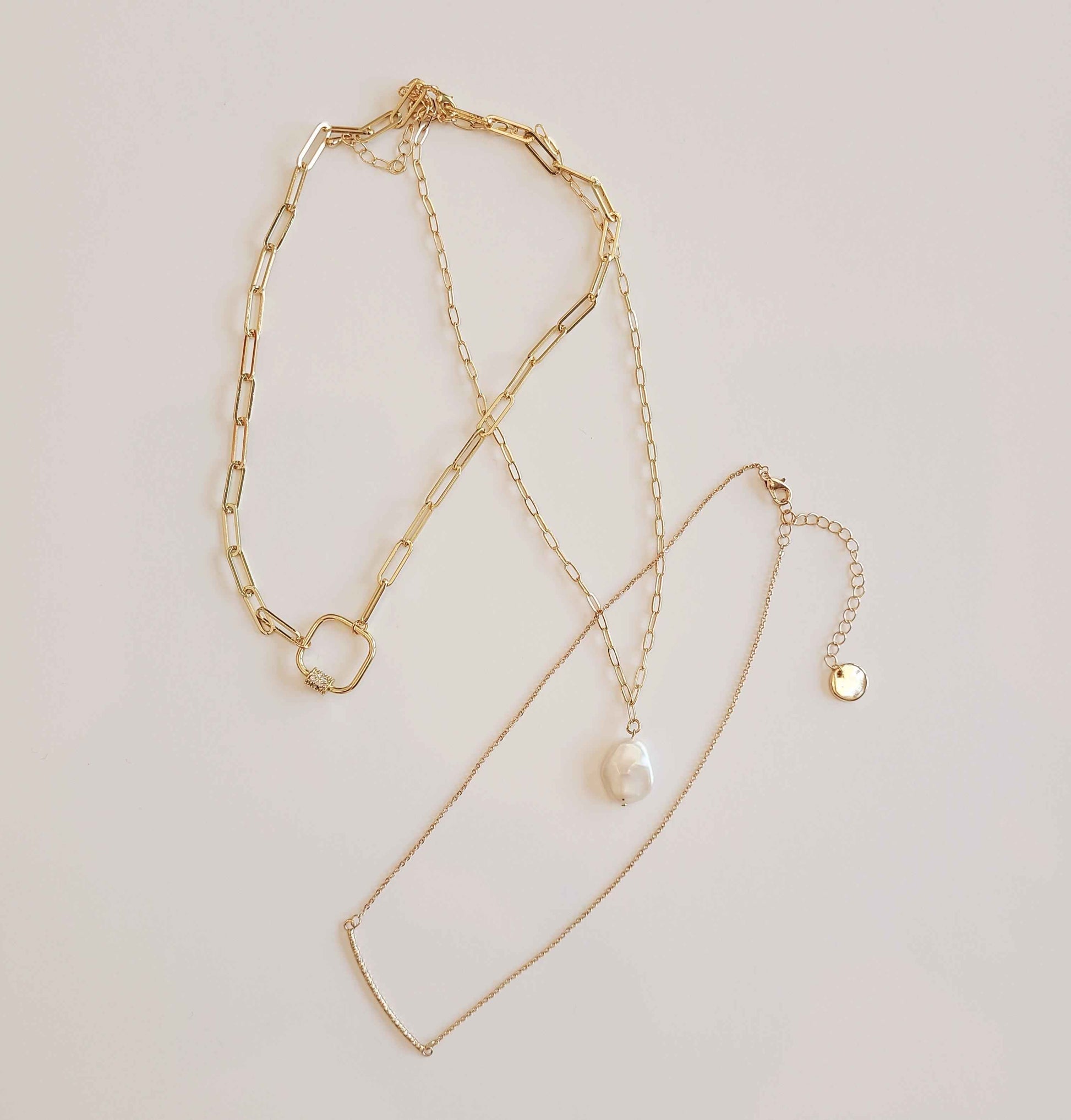 Delicate Gold Curved Bar Necklace