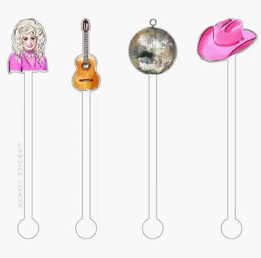 Disco Dolly Reusable Acrylic Stir Sticks