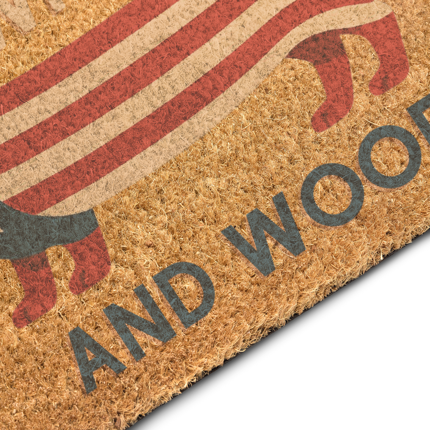 Red White & Woof Dachshund doormat