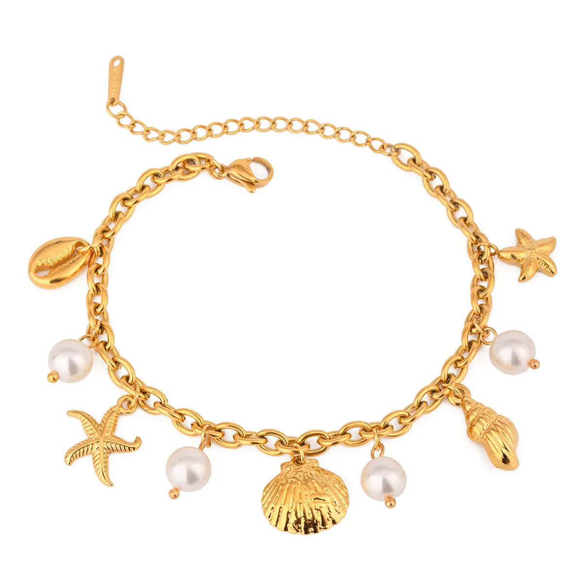 Seas the Day Seashell and Starfish Bracelet - Sorelle Gifts