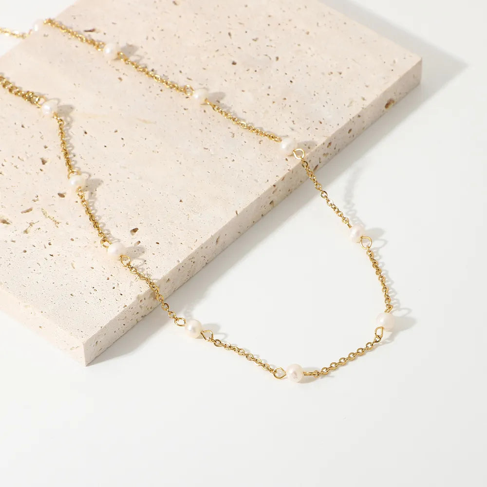 Golden Grace Freshwater Pearl Necklace - Sorelle Gifts
