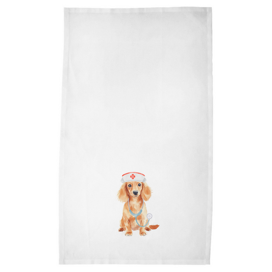 Nancy the Nurse Dachshund Tea Towel - Sorelle Gifts