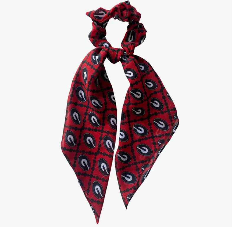University of Georgia Bulldogs Game Day Scarf Scrunchie - Sorelle Gifts