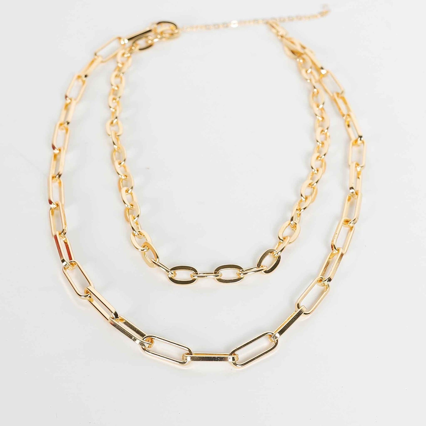 Gold Layered Paperclip Necklace – Elegant and Versatile Jewelry Piece