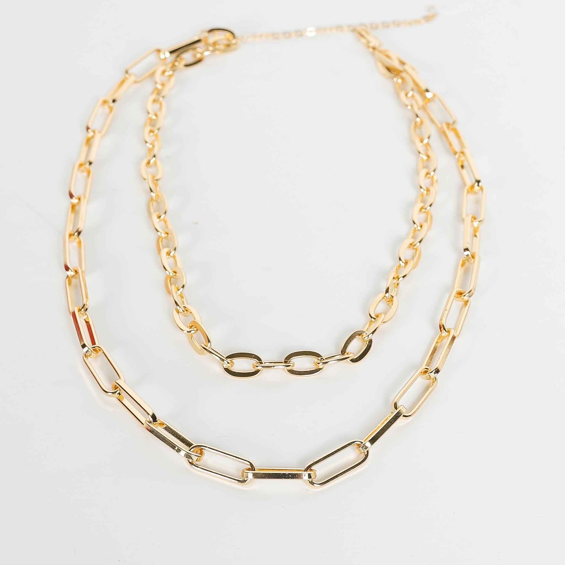 Gold Layered Paperclip Necklace – Elegant and Versatile Jewelry Piece