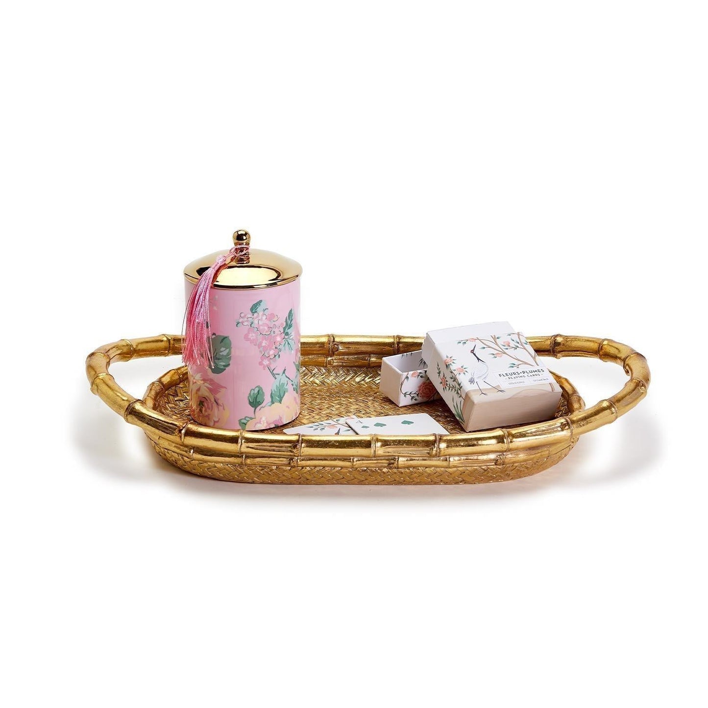 Gold Faux Bamboo All-Purpose Tray - Sorelle Gifts