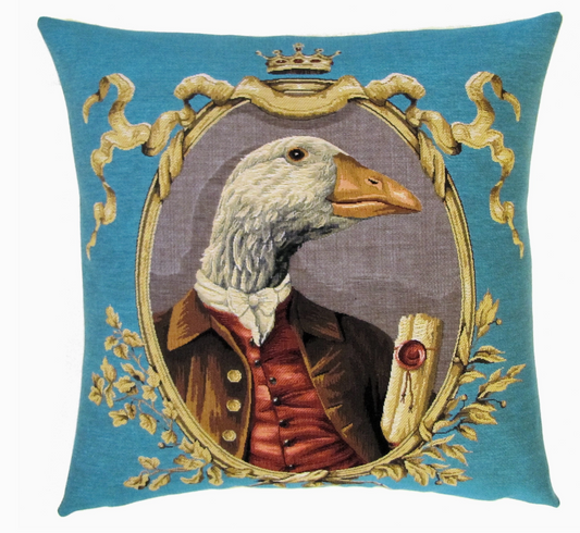 Follow the Goose Jacquard  Pillow - Sorelle Gifts