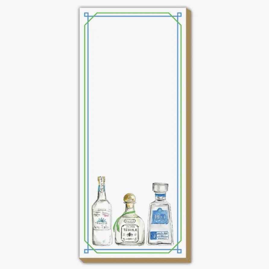 Handpainted Tequila Bottles Luxe Skinny Pad